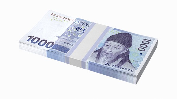 대한민국 1000 원 지폐 묶음 3D 모델 - TurboSquid 1730039