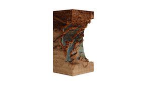 Modern artistic curved wood and resin Wall panel Module