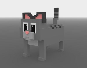 3D model cat voxels