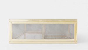 Rectangular jewelry box in clear glass