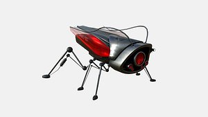 3D Insect Robot F02 Dark Steel - SciFi Character Design
