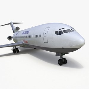 3D Boeing 727 Iran Aseman Airlines Rigged for Maya