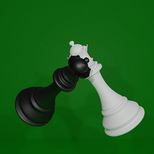 3D Chess queen