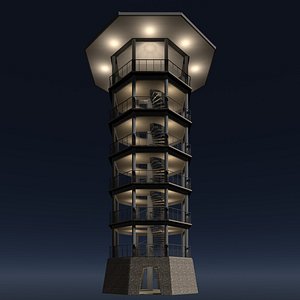 3D Tropical pavilion 26A71 model
