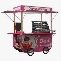 Cafe Cart 3d Model