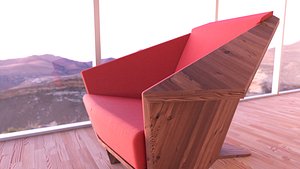 taliesin armchair seating chair 3D