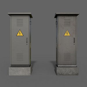 PBR Electric Box Grey V2 3D