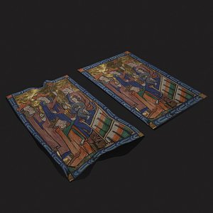 3D Carrow Psalter Adoration of the  Magi Tapestry