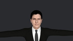 Charlie Sheen Hyper Realistic Full Body Fully Rigged Character