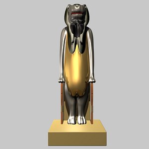 3d model statue egyptian goddess