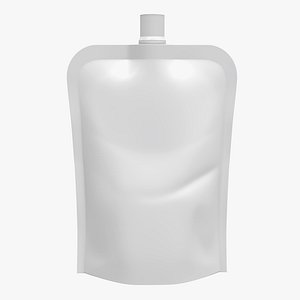 Blank Pouch Bag With Top Spout Lid Mock Up 01