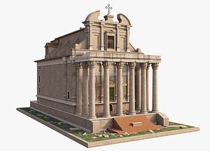3D Temple of Antoninus and Faustina Roman Forum