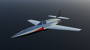 3D model Lowpoly Retro Fighter jet