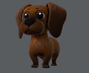 base cartoon dog 3D model