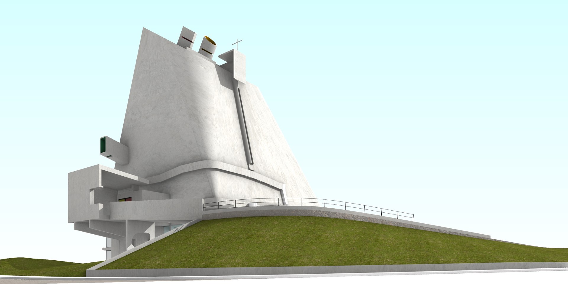 3D Saint-Pierre Firminy - Le Corbusier https://p.turbosquid.com/ts-thumb/CU/KP4MyY/J6/1/jpg/1673194051/1920x1080/fit_q87/7a820813e1f750b75f144cceca3468a9f27e5ed8/1.jpg
