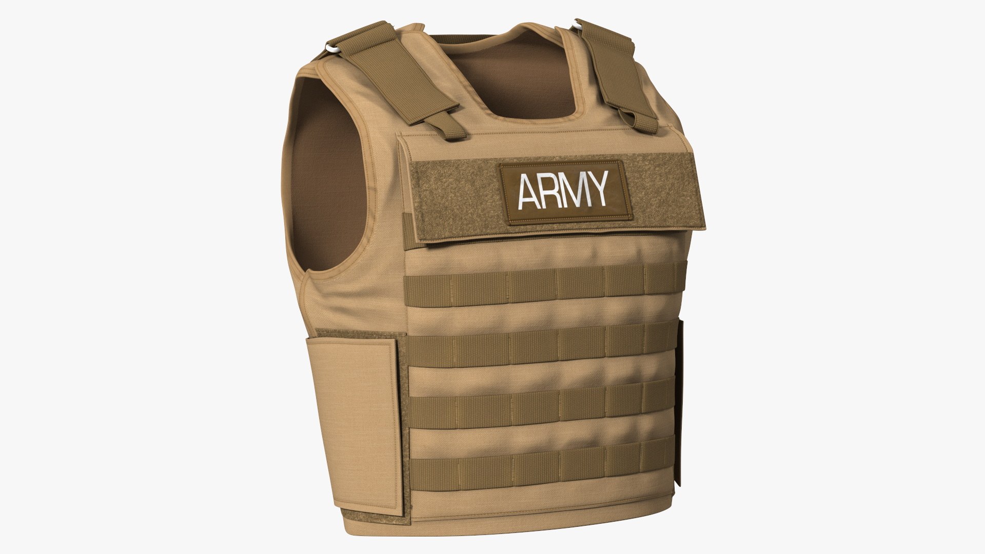 Desert Army Body Armor Carrier 3D model preview