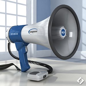 3d model megaphone phone