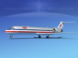 3d model turbines boeing 717-200 717s