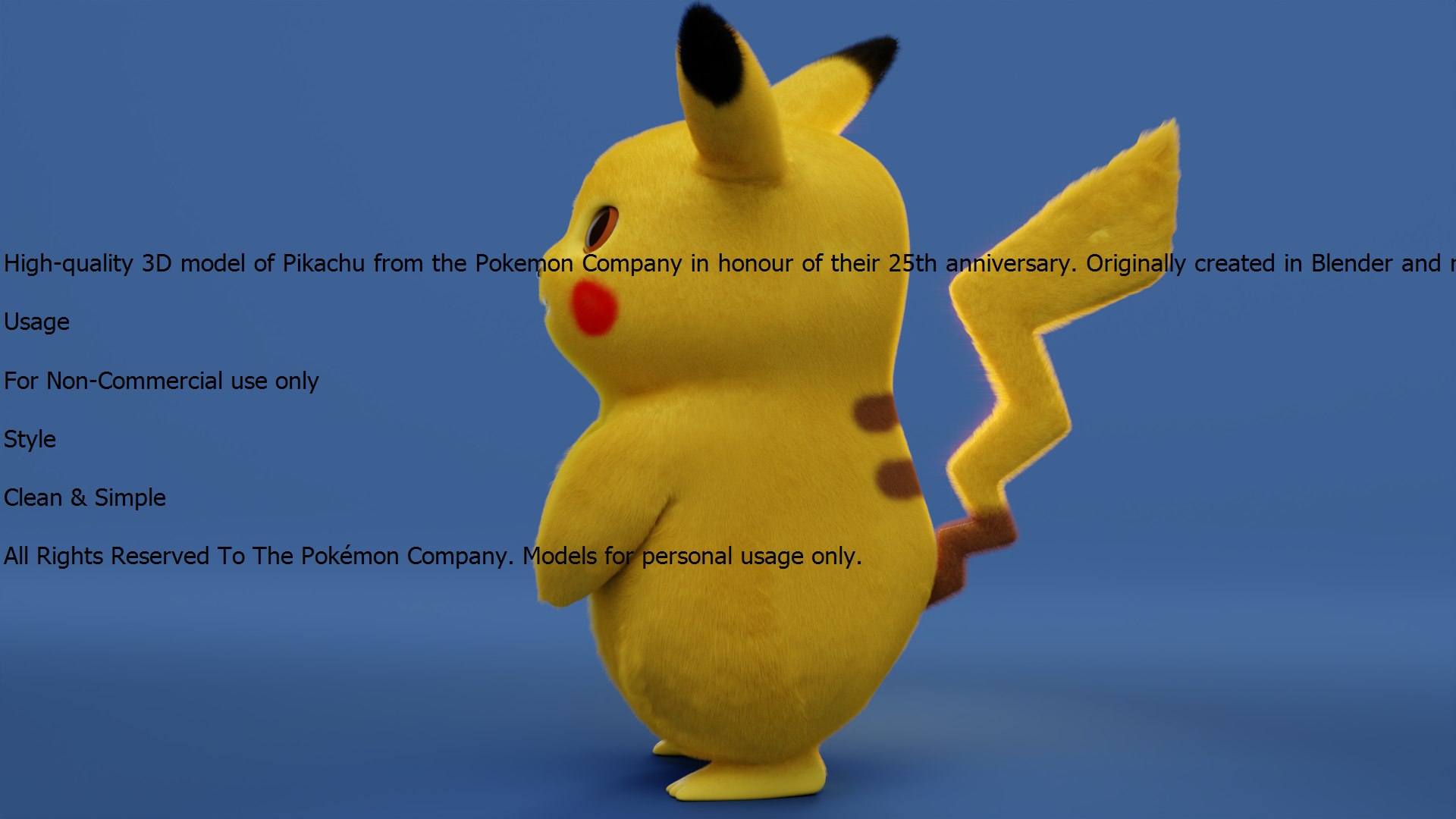 Free Pikachu Model 3D - TurboSquid 2483658