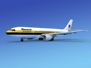 airline airbus a300 3d model