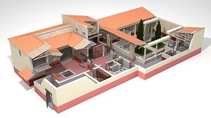 House of Trebio Valente in Pompeii 3D model