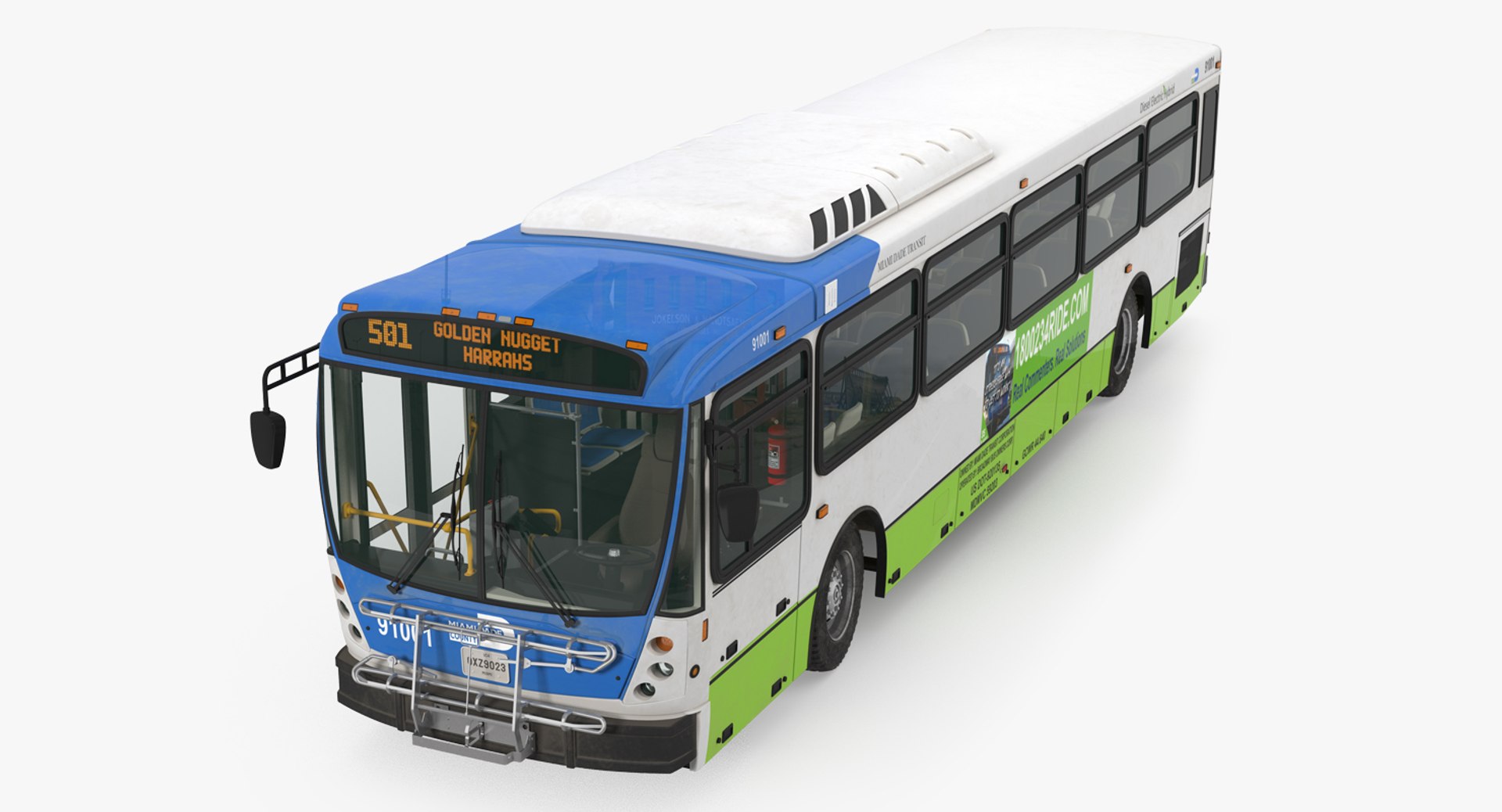 Bus Nabi Model 416 Miami Dade Transit 3D model preview