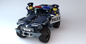 lego cop car 3D