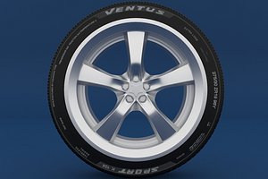 3D wheel rim tire model