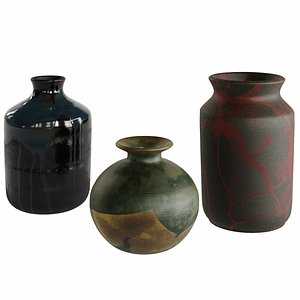 Ceramic Studio Pottery Vases by Elmar  Elke Kubicek 3D
