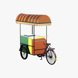 3D Ice-cream Trolley model