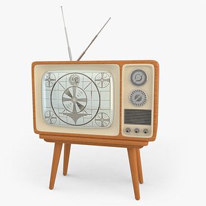 3d retro tv set model