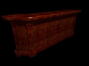 3d bar counter model