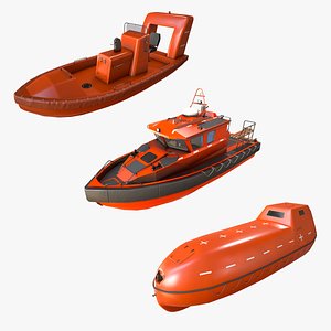3D model Rescue Boats Collection