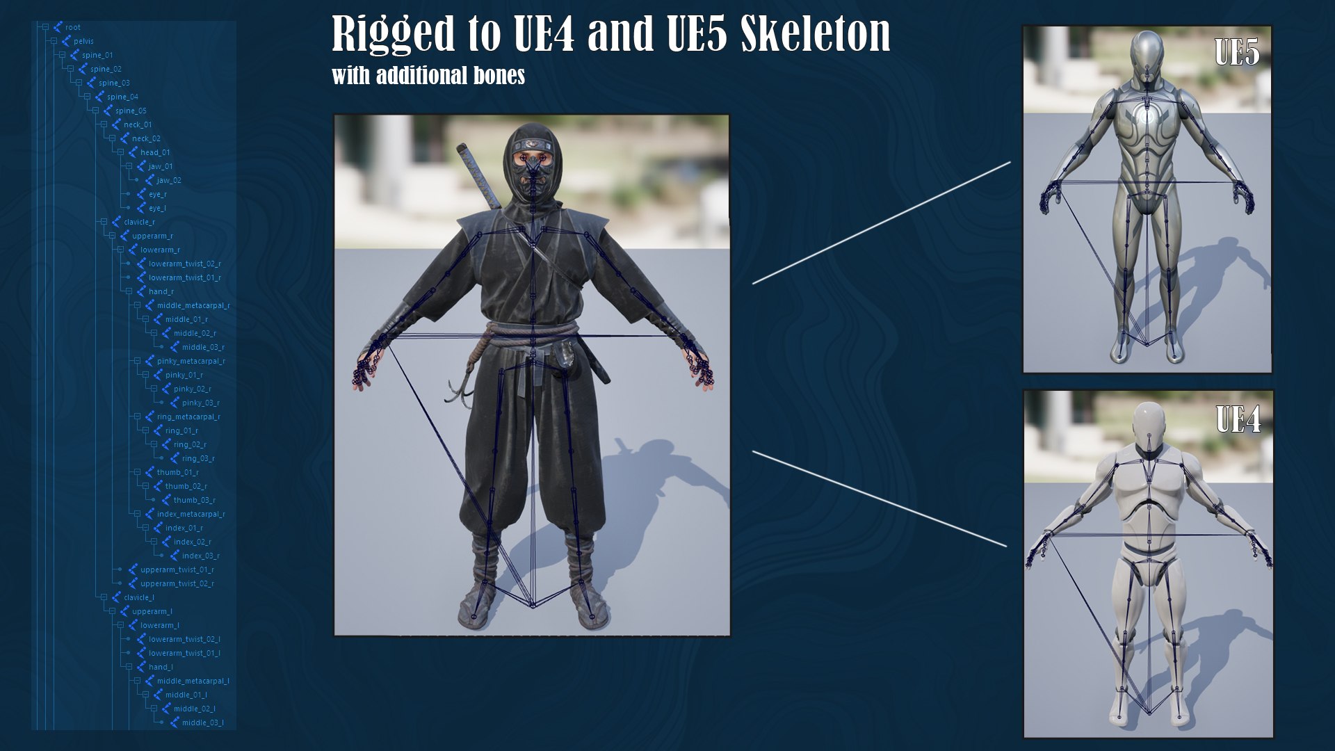 Shinobi Rei 3D model https://p.turbosquid.com/ts-thumb/CU/ptwarK/Hi/riggedue4ue5/jpg/1730395687/1920x1080/fit_q87/0165c881fd24f5a9458a5163db292ce56041b88f/riggedue4ue5.jpg