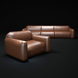 piumotto-busnelli-sofa 3d model
