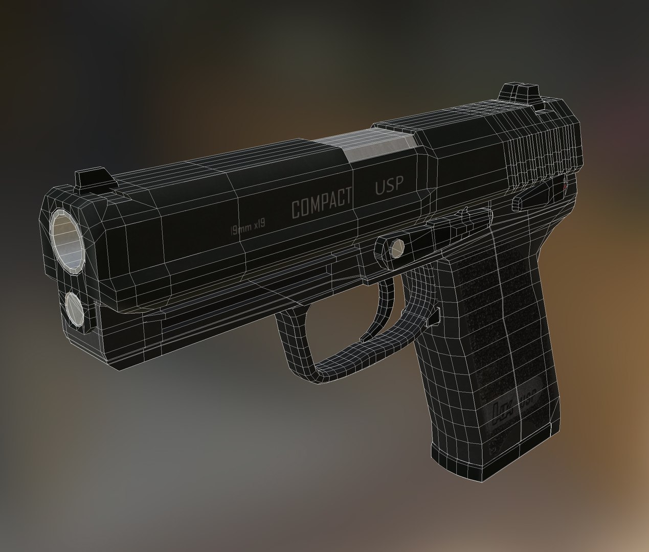 Usp 45 Cal Pistol Obj