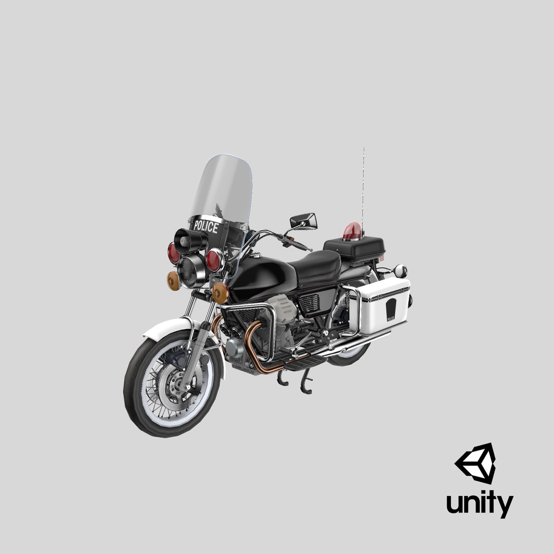 3D Classic Police Bike Model - TurboSquid 1528785