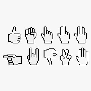 Pixel Hand Icons