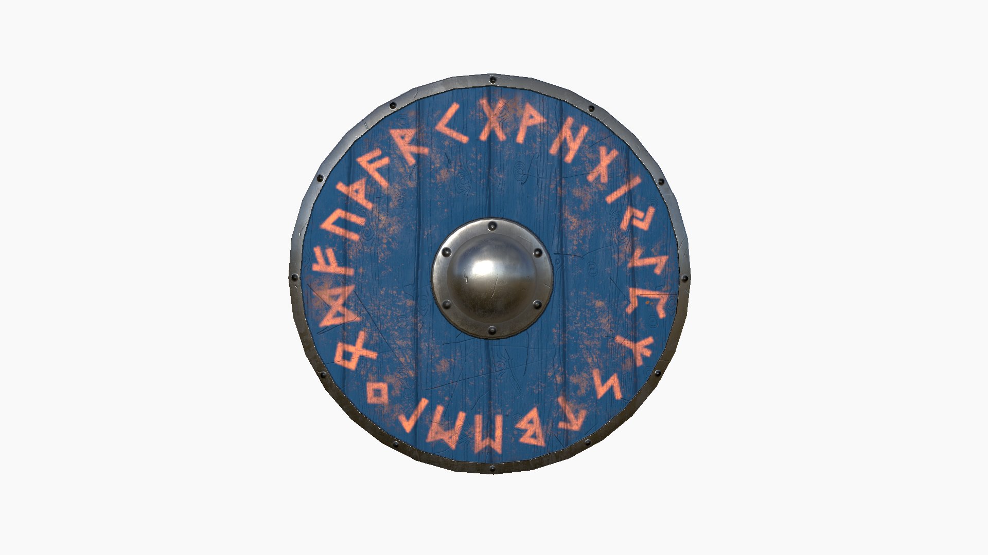 3D Viking Shield A17 Runes - Character Weapon Design - TurboSquid 2235278
