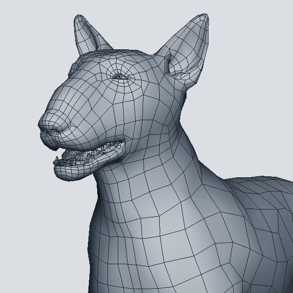 bull terrier 3d obj