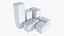 Conjunto de maquetas de cajas de papel 02