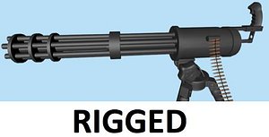 minigun chain gun bullet 3d 3ds