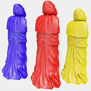Cape with hoodie 3D model