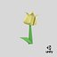 Origami-Blumen-gelbe Tulpe