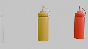 Sauce Bottle 3D