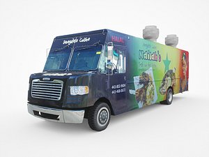 Food Truck Step Van Low-poly