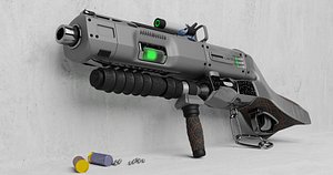 ClassicSciFi Gun 3D model