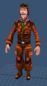 pilot driver 3d model