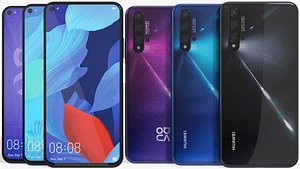 3D realistic huawei nova 5t model