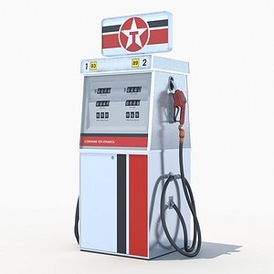 3d model texaco fuel dispenser